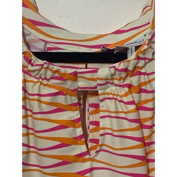 Jude Connally Lisa Dress XS Pink Cream‎ Orange Pink Print - Picture 6 of 6